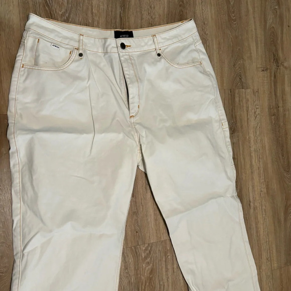 ATWYLD Moto Union Chino Jeans in White Size 34 - Picture 11 of 11
